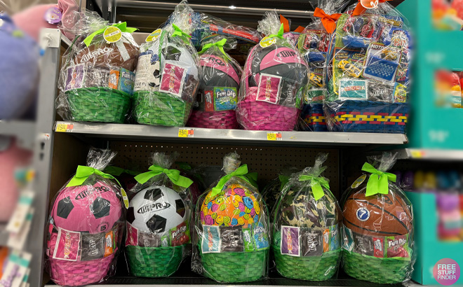 Easter Baskets on Shelf at Walmart