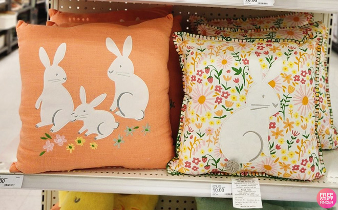 Spritz Easter Bunny Throw Pillows