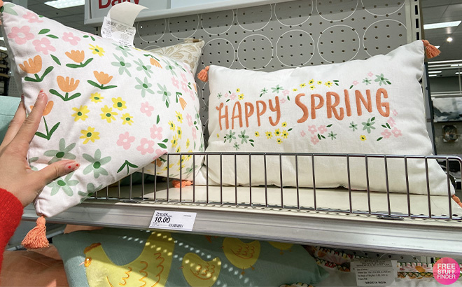 Spritz Happy Spring Easter Throw Pillows