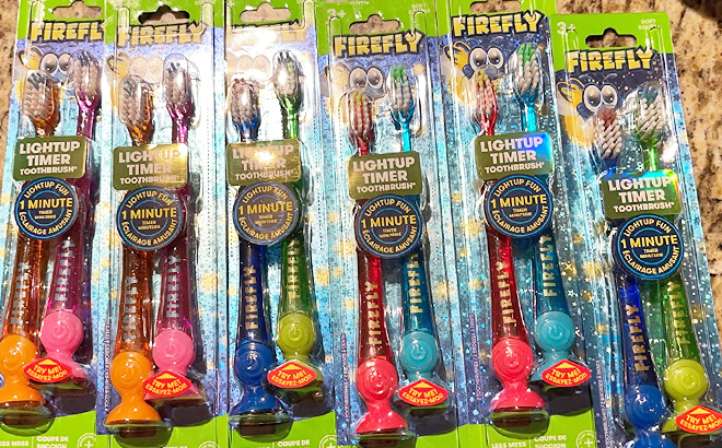 Firefly Light Up Timer Toothbrush 2 Count