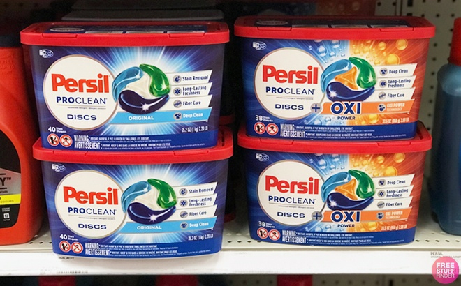 Four Persil Detergent Pacs 38 and 40 Counts