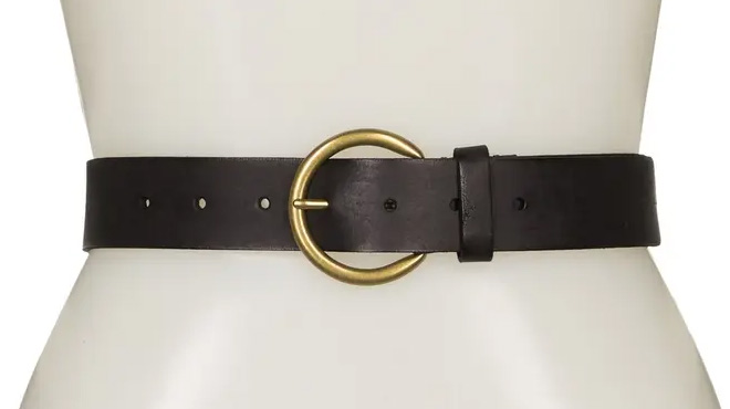 Frye Flat Leather Belt