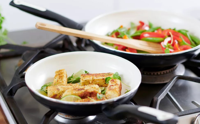 GreenPan Rio 3 Pack Frypan Set in Black Color