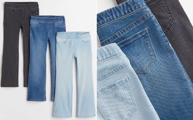 HM 3 Pack Flare Fit Jeans for Girls