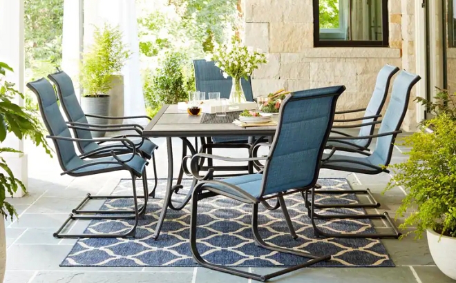 Hampton Bay Crestridge 7 Piece Patio Dining Set Hampton Bay Crestridge 7 Piece Patio Dining Set