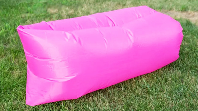 Inflatable Outdoor Lounger Hot Pink
