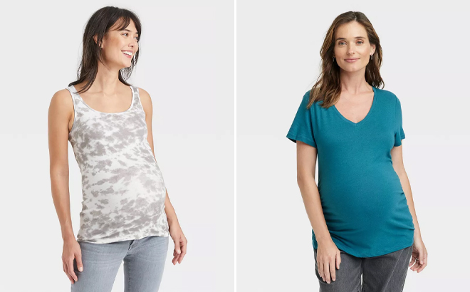 Ingrid Isabel Maternity Tank Top V Neck T Shirt