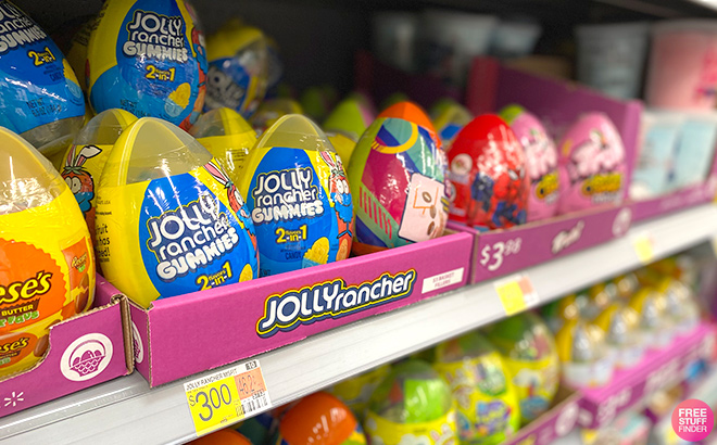 Jolly Rancher Gummy Eggs on a Shelf