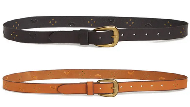 Leather Studded Lacing Belt