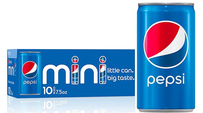 Pepsi Soda Mini Cans 10 Pack