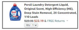 Persil Laundry Detergen Amazon Checkout Screenshot