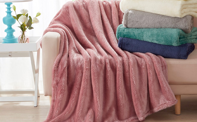 Plush Throw Blankets $9.99