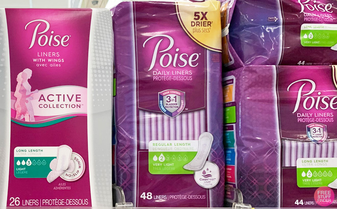 Poise Liners 48-Count for $1 Each