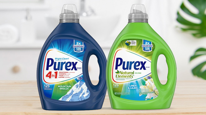 Purex Liquid Laundry Detergent 126 loads on Countertop