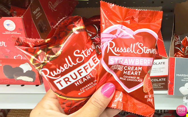 3 Russell Stover Valentine's Chocolate 86¢ Each