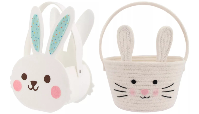 Spritz Novelty Felt Decorative Bunny Easter Basket
