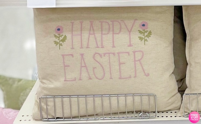 Threshold Embroided Happy Easter Throw Pillow