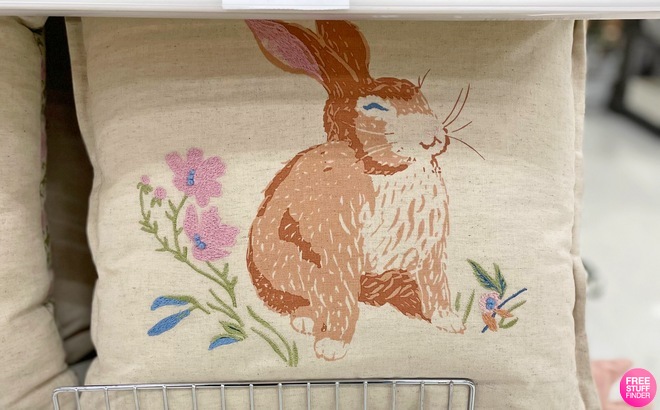 Threshold Printed Bunny Easter Throw Pillow