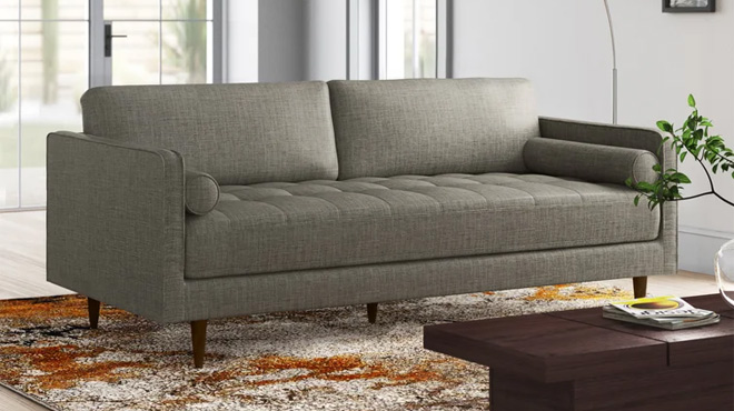 Upholstered Sofa 84 25 inch in gray wayfair