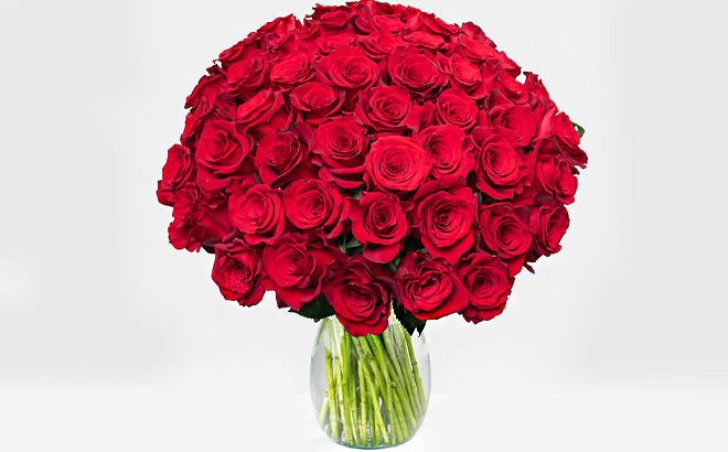 Valentines Day Pre Order 50 stem Red Roses