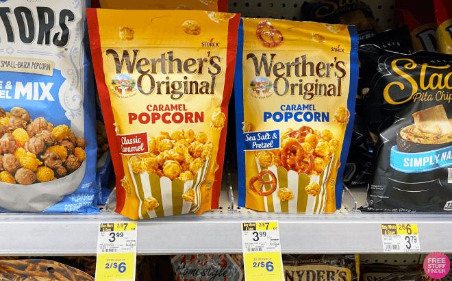 Werthers Original Popcorn on store shelf