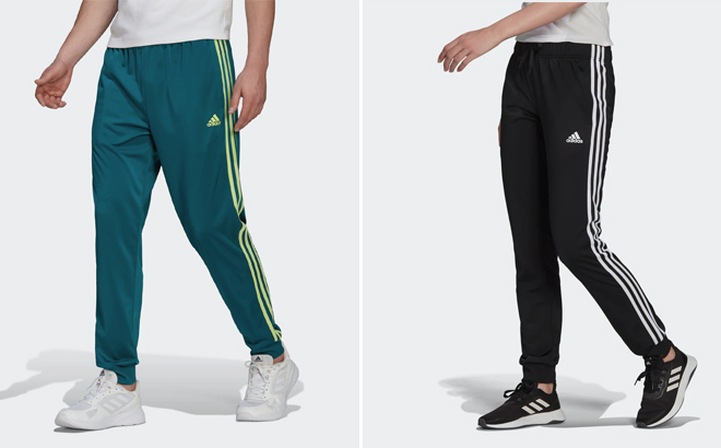 adidas mens and womens 3 stripes track pants
