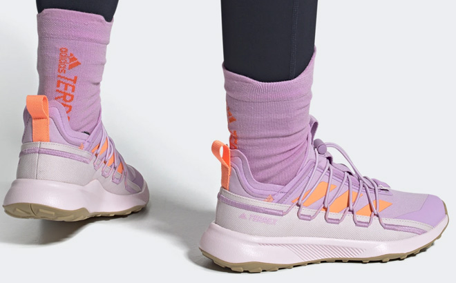 Purple and Orange Adidas Terrex Voyager 21 Canvas Travel Shoes