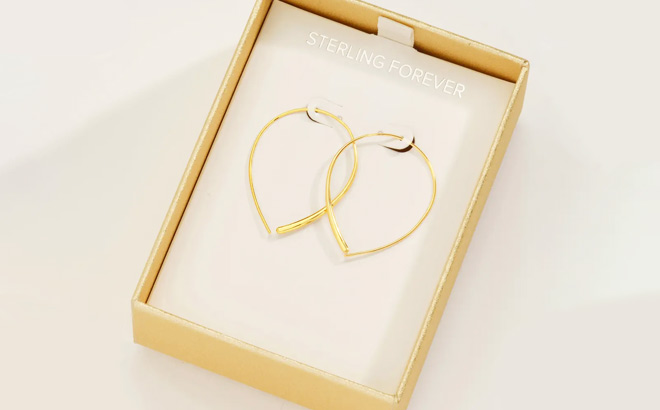 14K Gold Plated Hoop Earrings $19