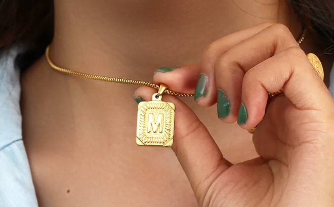 Gold Initial Necklace 
