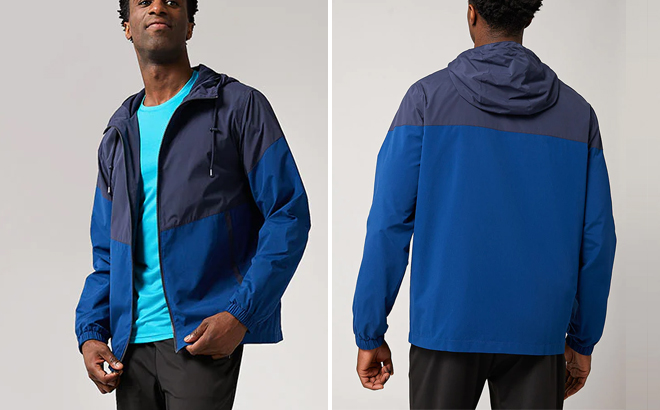 32 Degrees Windbreaker Mens Jacket On a Model