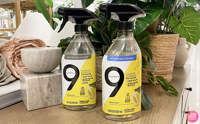 9 Elements 18 Ounce Bathroom Cleaner Lemon Scent