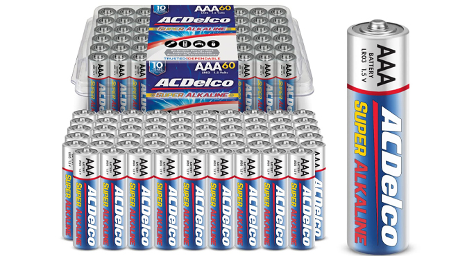 ACDelco 60 Count AAA Batteries with Recloseable Packaging