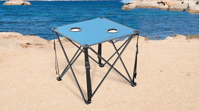 ARROWHEAD OUTDOOR 24 Inch Folding Camp Table in Blue Color