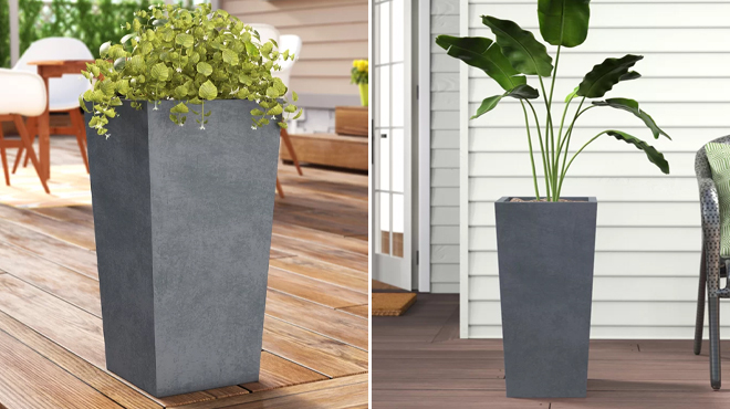 Acushnet Pot Planter Gray