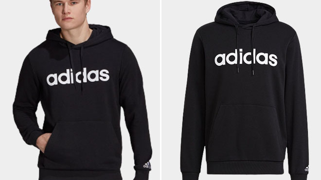Adidas Mens Drawstring Logo Hoodie