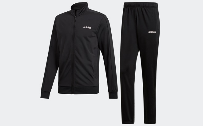 Adidas Men's Essentials Basics Track Suit on Gray Background