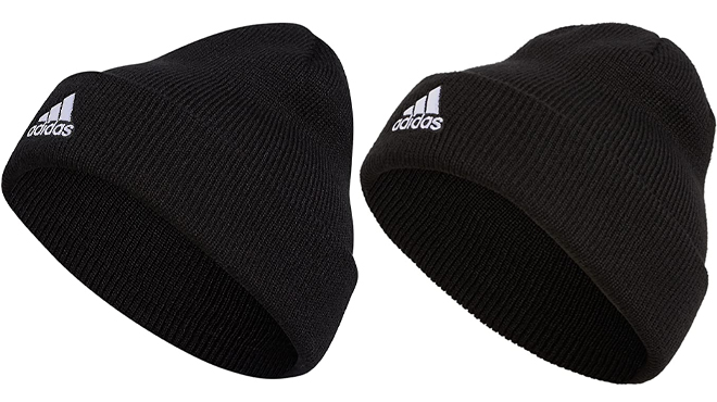 Adidas Mens Team Issue Fold Black Beanies