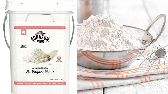 Augason Farms 17-Pound Enriched Unbleached All Purposes Flour