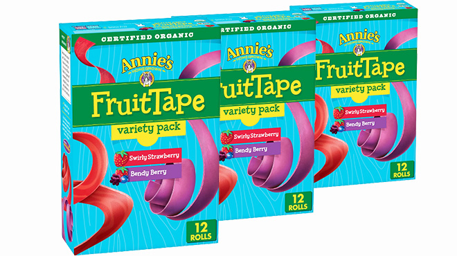 Annies Organic Fruit Tape Swirly Strawberry Bendy Berry 12 ct Variety Pack