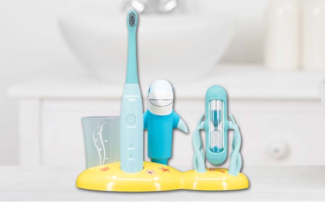 AquaSonic Kids Blue Shark Electric Toothbrush