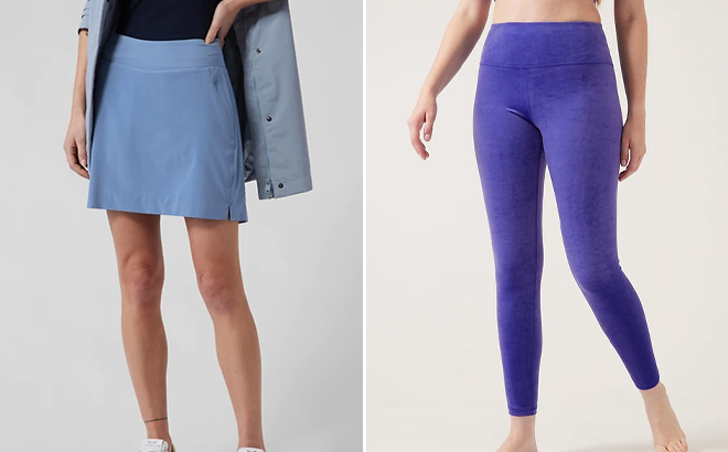 Athleta Soho Skort and Elation Velvet Tights Athleta Soho Skort and Elation Velvet Tights