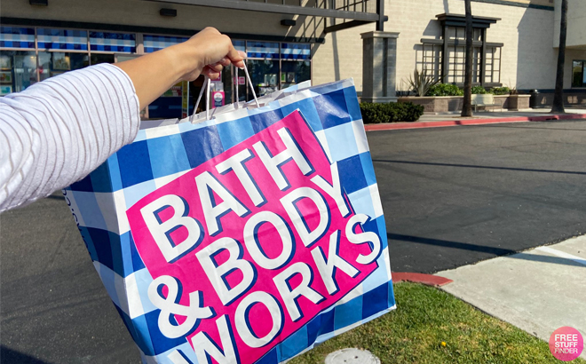 Bath Body Works Shopping Bag in Front of the Store