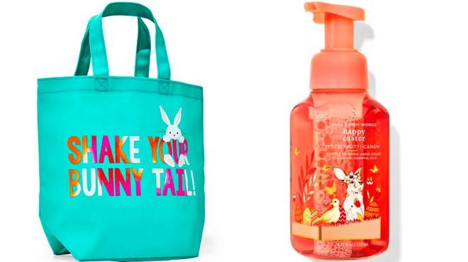 Bath Body Works Tote Bag and Tutti Frutti Candy Hand Soap