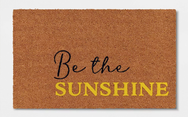 Be The Sunshine Coir Doormat Natural Threshold