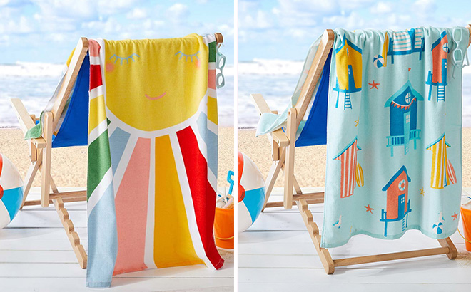 Beach Towels Sun Blue Huts