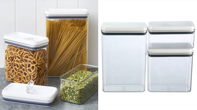 Better Homes & Gardens Canister Pack of 3 Flip Tite Rectangular Food Storage Container Set