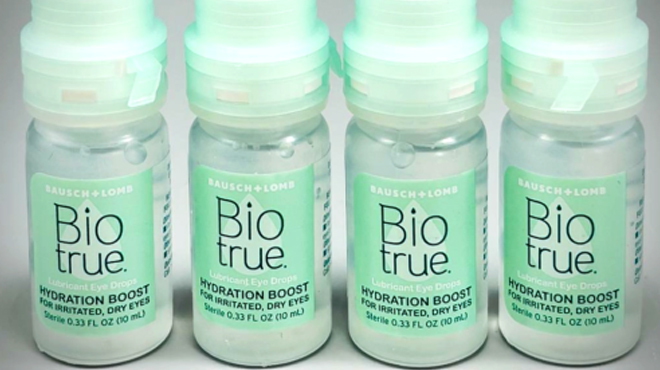 Biotrue Hydration Boost Lubricant Eye Drops in bottles