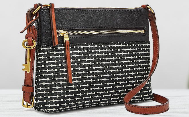 Black Stripe 10 Fiona Crossbody Bag