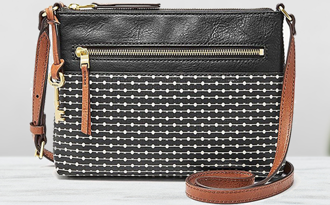 Black Stripe 10 Fiona Crossbody Bag