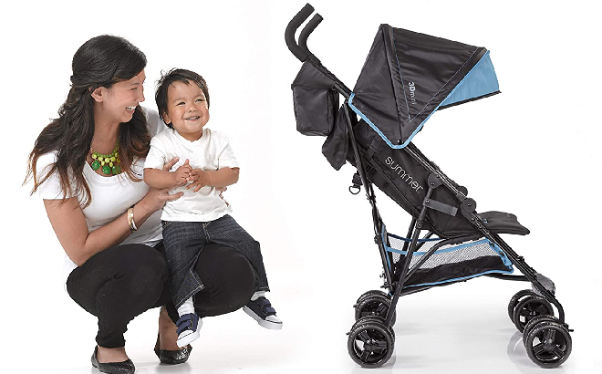 Blue Black Infant Stroller